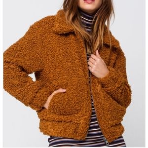 Lira Teddy Jacket Brown Faux Fur